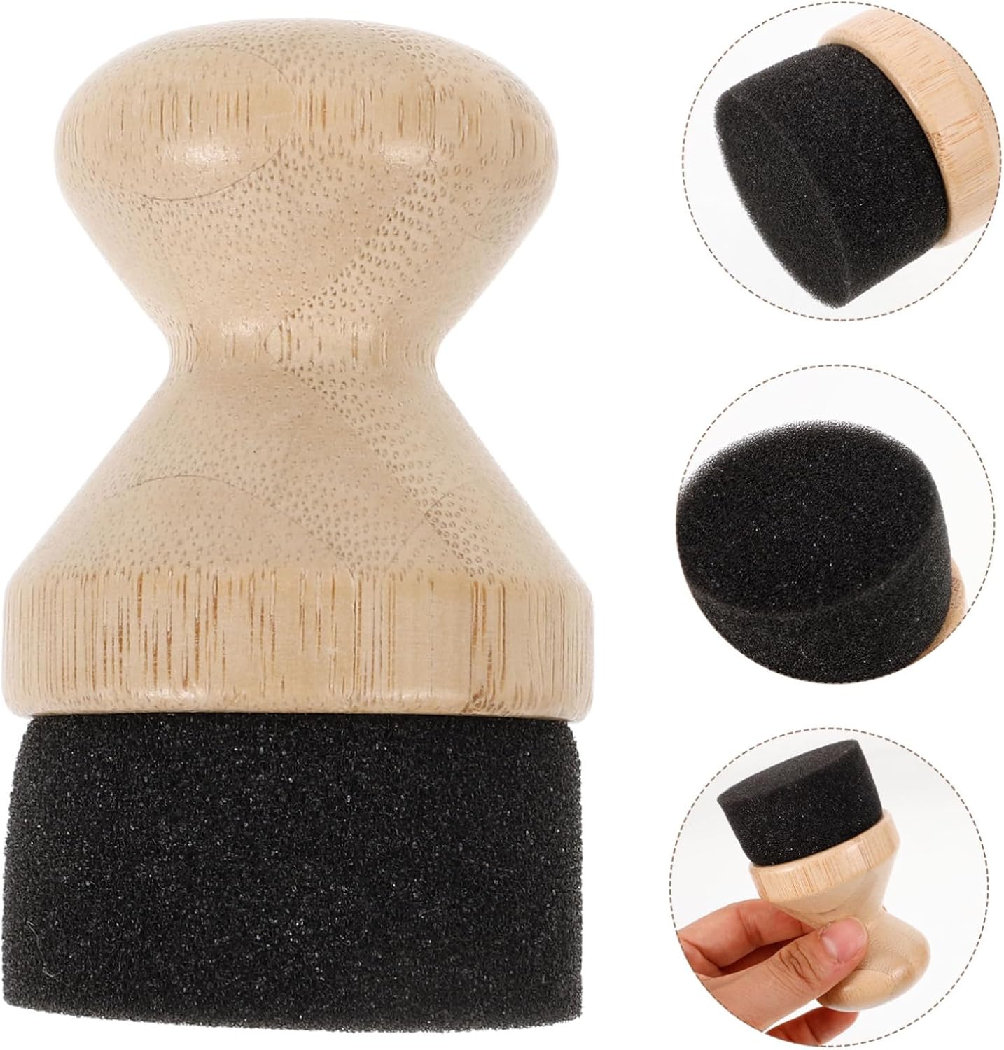 Levemolo 4pcs Wood Cutting Board Oil Applicator Ergonomic Handle Kitchen Wax Sponge Tool for Smooth Finish Reusable Oil and Wax Applicator for Utensils