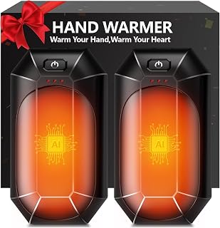 WARMHAND AI Hand Warmers Rechargeable 2 Pack,Portable Electric Hand Warmer Reusable,AI Smart Chip Hand Warmer for Outdoor Golf Hunting Camping Accessories