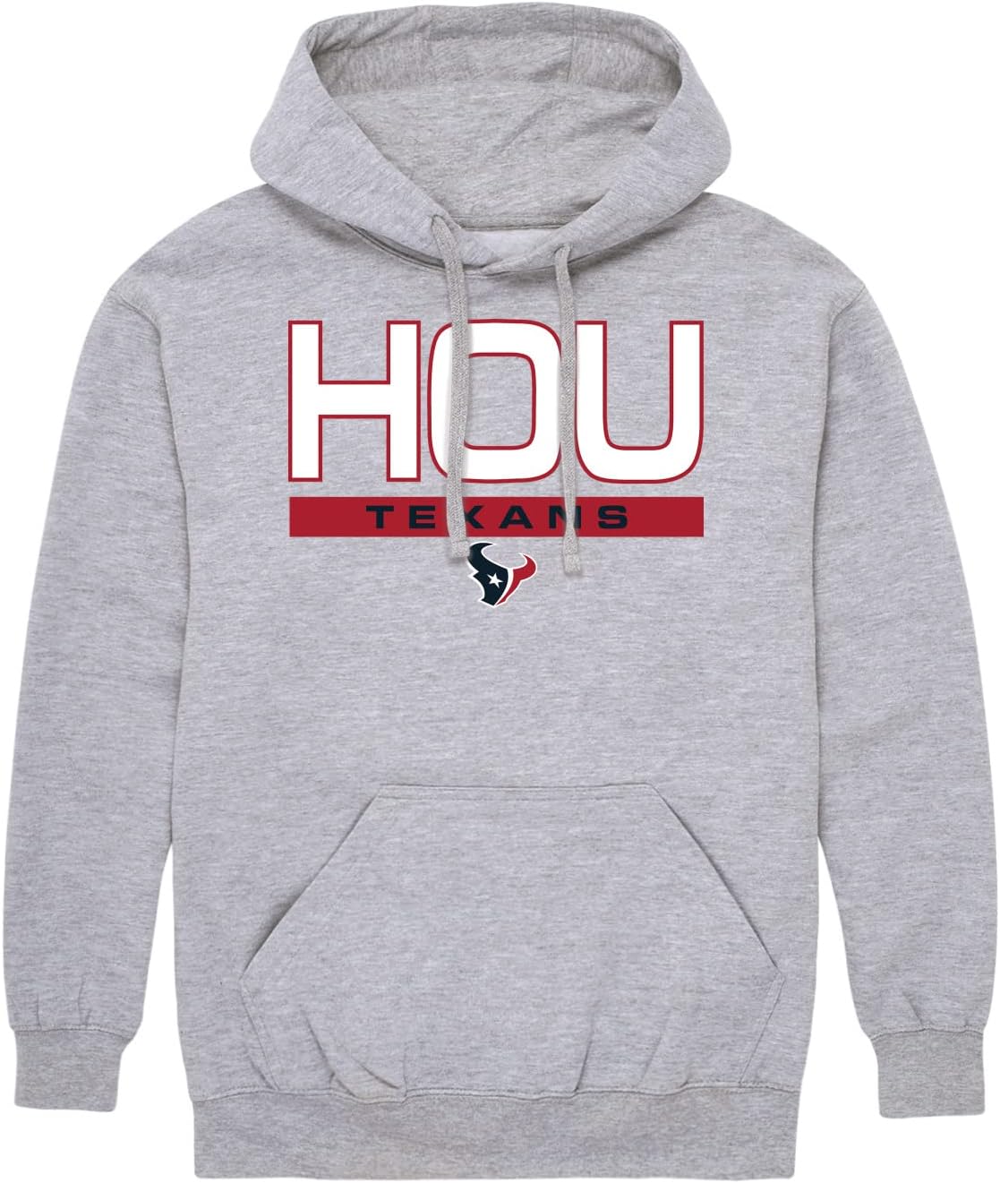 Hybrid Sports NFL - Houston Texans - City Block - Men's and Women's Pullover Hooded Fleece Sweatshirt - Size 2 X-Large - Houston Texans - Athletic Heather - Image 4