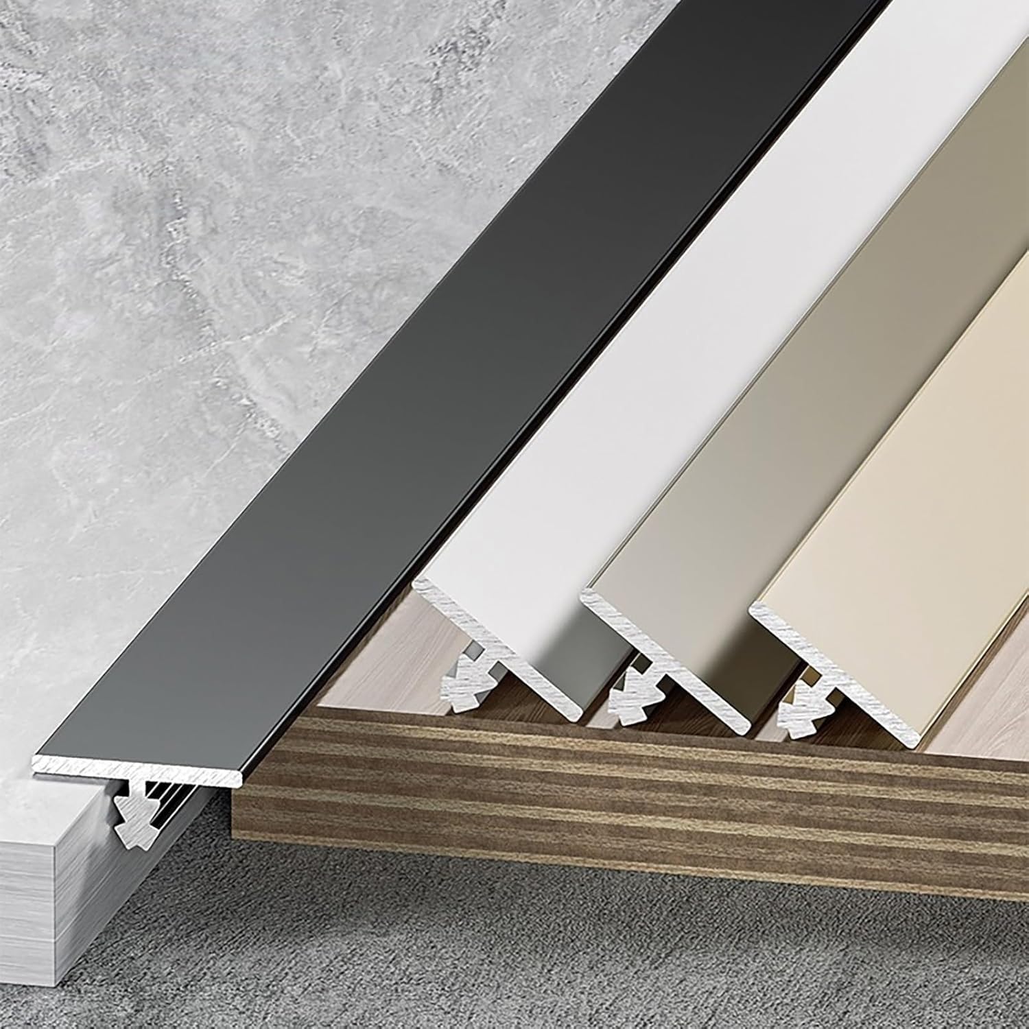 Odporny na zarysowania aluminiowy profil w kształcie litery T, 20 mm szerokości, 3 x 100 cm, profil dekoracyjny, odporny na korozję, do renowacji wnętrz, wykończenie w kolorze ciepłej bieli