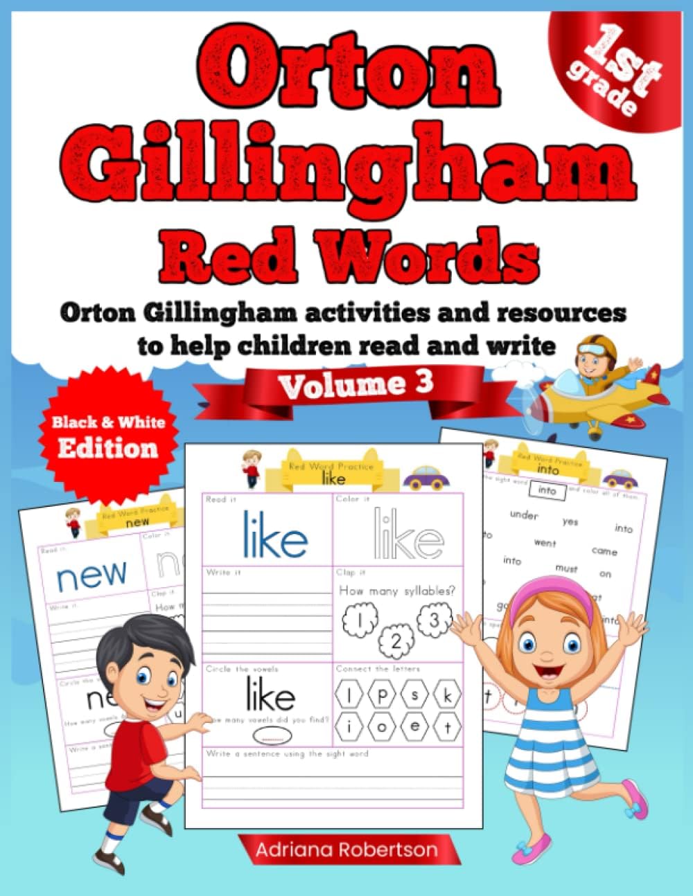 Independently published Orton Gillingham Red Words. Orton Gillingham activities and resources to help children read and write. Black & White Edition. Volume 3