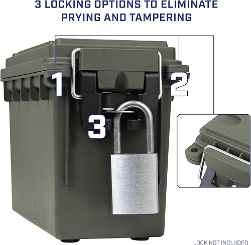 Miniatura 95 de Sheffield 12632 - Caja apilable para munición calibre .30, resiste al agua y al polvo, con cerradura y asa, para equipo de caza, suministros