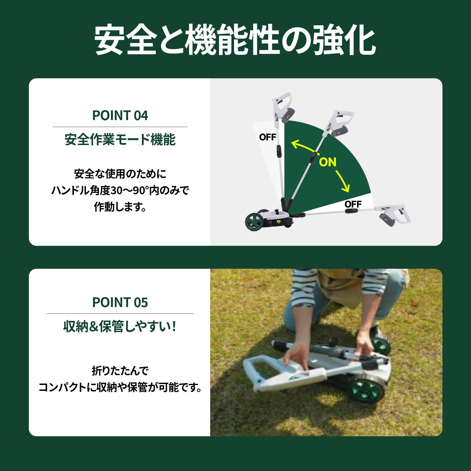 Amazon.co.jp: NARION（ナリオン）42V 充電式芝刈り機 コードレス軽量