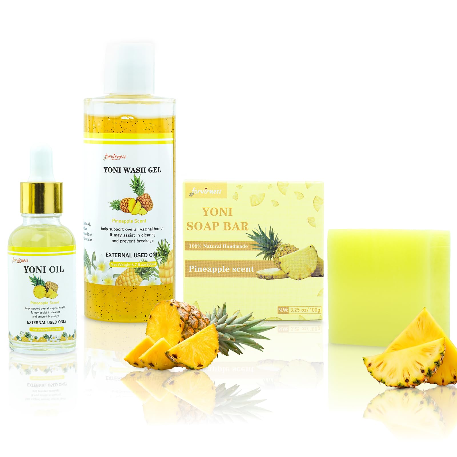 Yoni Wash Yoni Oil Yoni Soap bar, Feminine Wash for Women ph Balance, Intimate wash for Women Remove Odor, Pineapple Scent