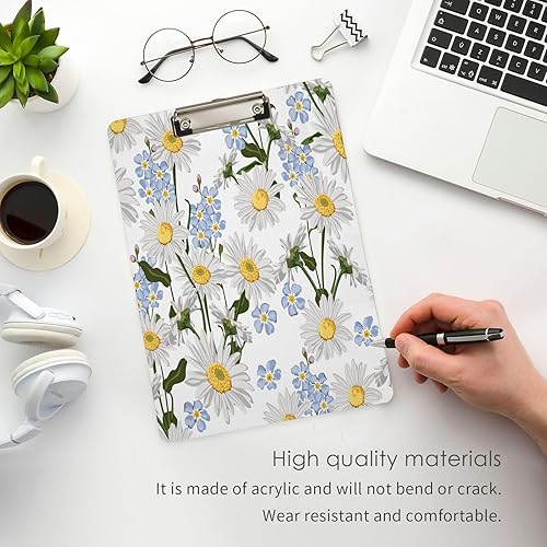 Miniatura 4 de KJIZMO Portapapeles acrílicos con clip de perfil bajo, tamaño estándar A4 de 9 x 12.5 pulgadas para escribir dibujos, tableros de clip para