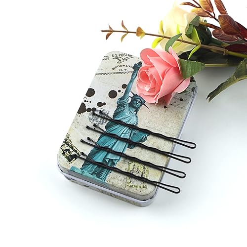 Miniatura 9 de Alfileres largos marrones para cabello grueso, 2.75 pulgadas Jumbo Bobby Horquillas con funda, alfileres extra grandes para bollos, alfileres de