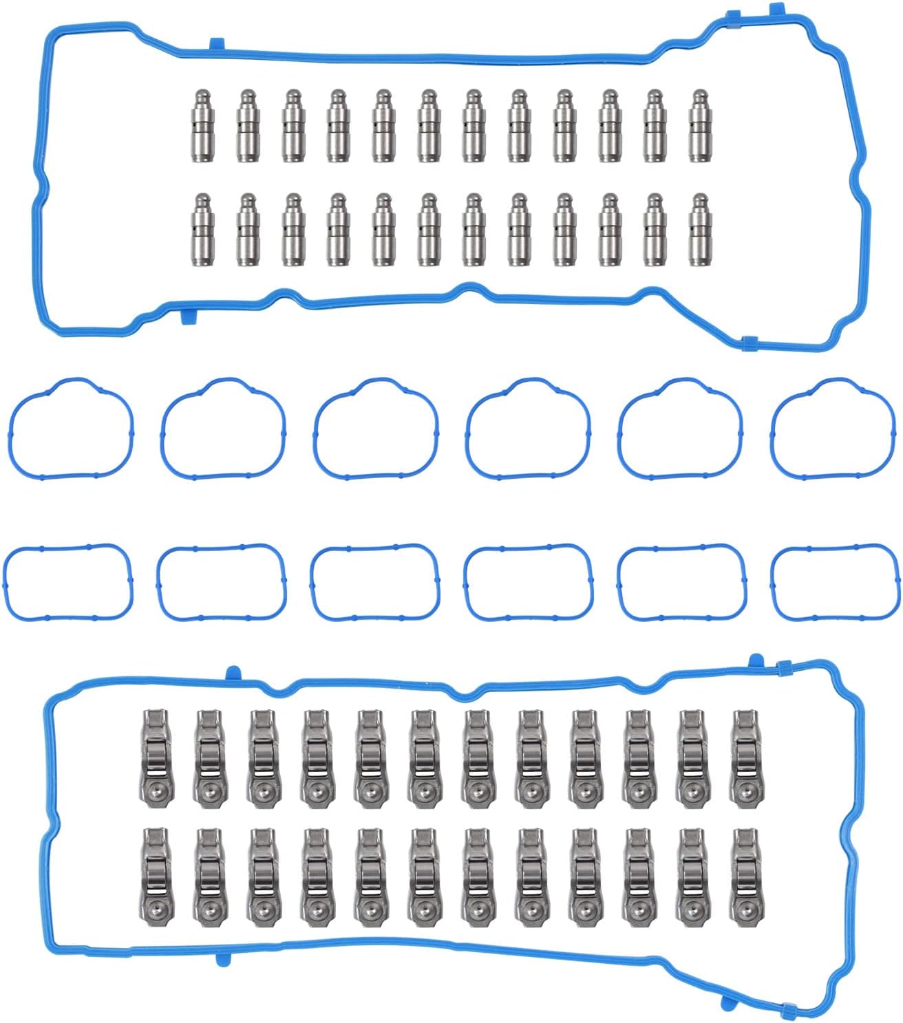 3.6 Pentastar Rocker Arm Lifters Kit 24Pcs for 2011-2021 Dodge Challenger Charger Journey Chrysler 300 Jeep Wrangler Ram 1500 3.6L 5184296AH 5184332AA