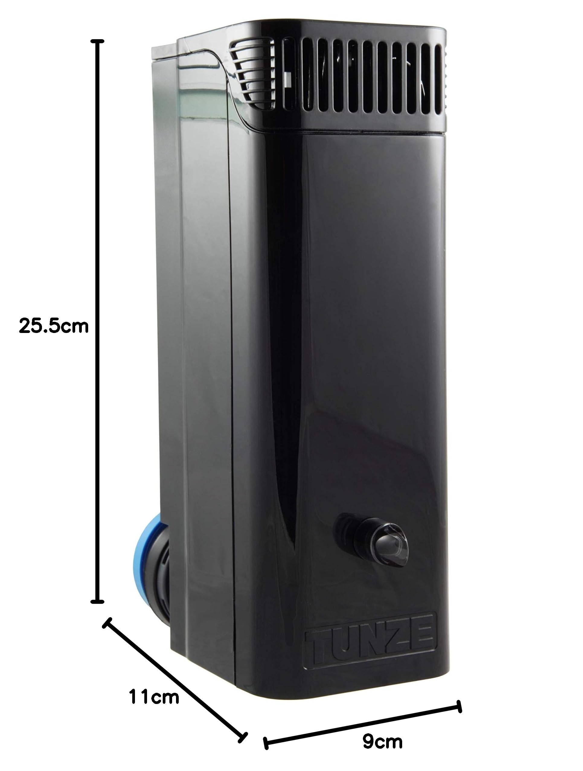Tunze Comline Filter 3162 l Wasserfilter zur Oberflächenabsaugung + Absaugung von Bodennähe für Aquarien mit 60-400 L l Aquariumfilter mit starker Magnethalterung l flexibles Filtermedium