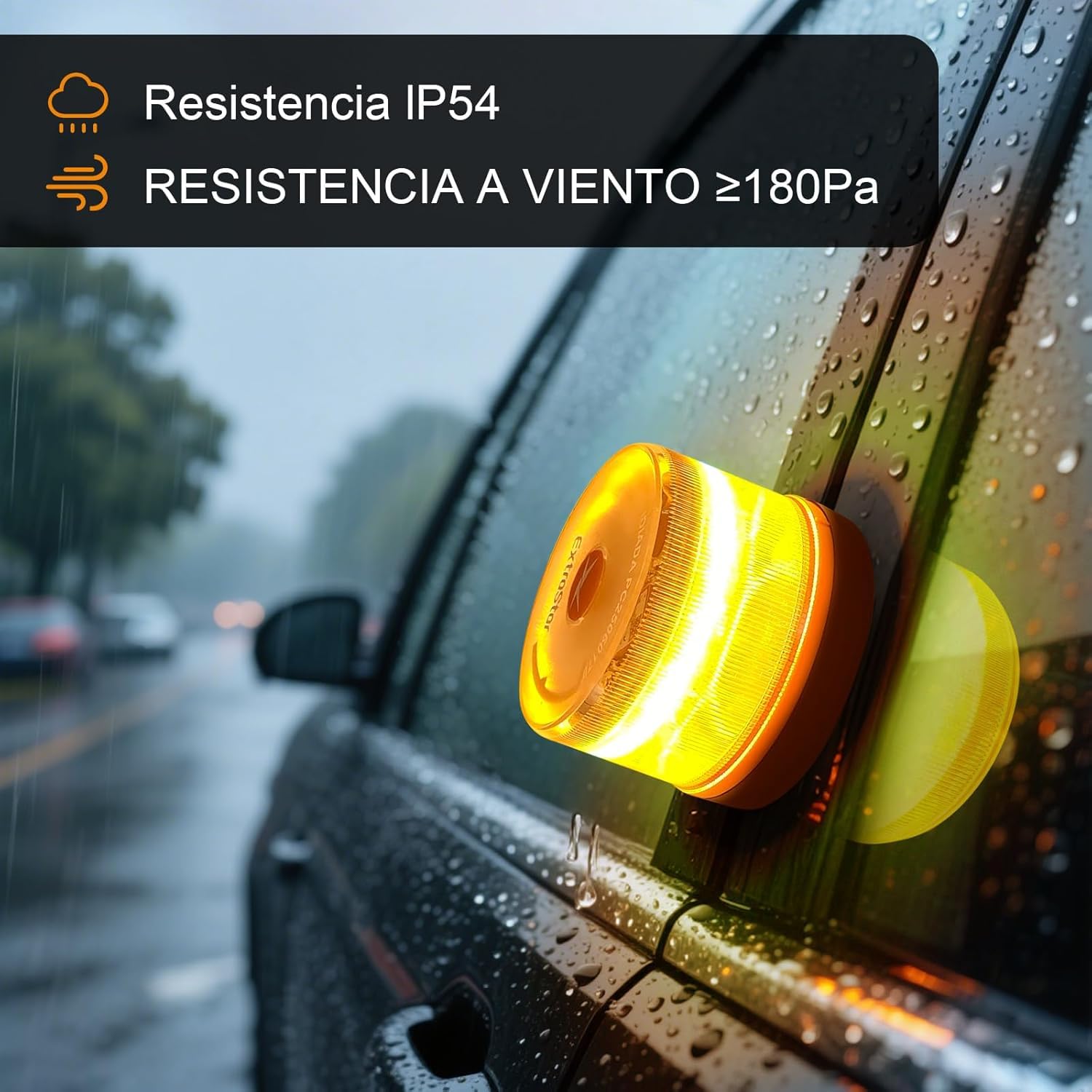BESCH Baliza V-16 Homologada DGT 3.0 con Geolocalización | Luz de Emergencia LED 360° hasta 1 km | IP54 Resistente Agua y Polvo | Base Magnética + Conectividad con SIM Incluida (Pack 5)