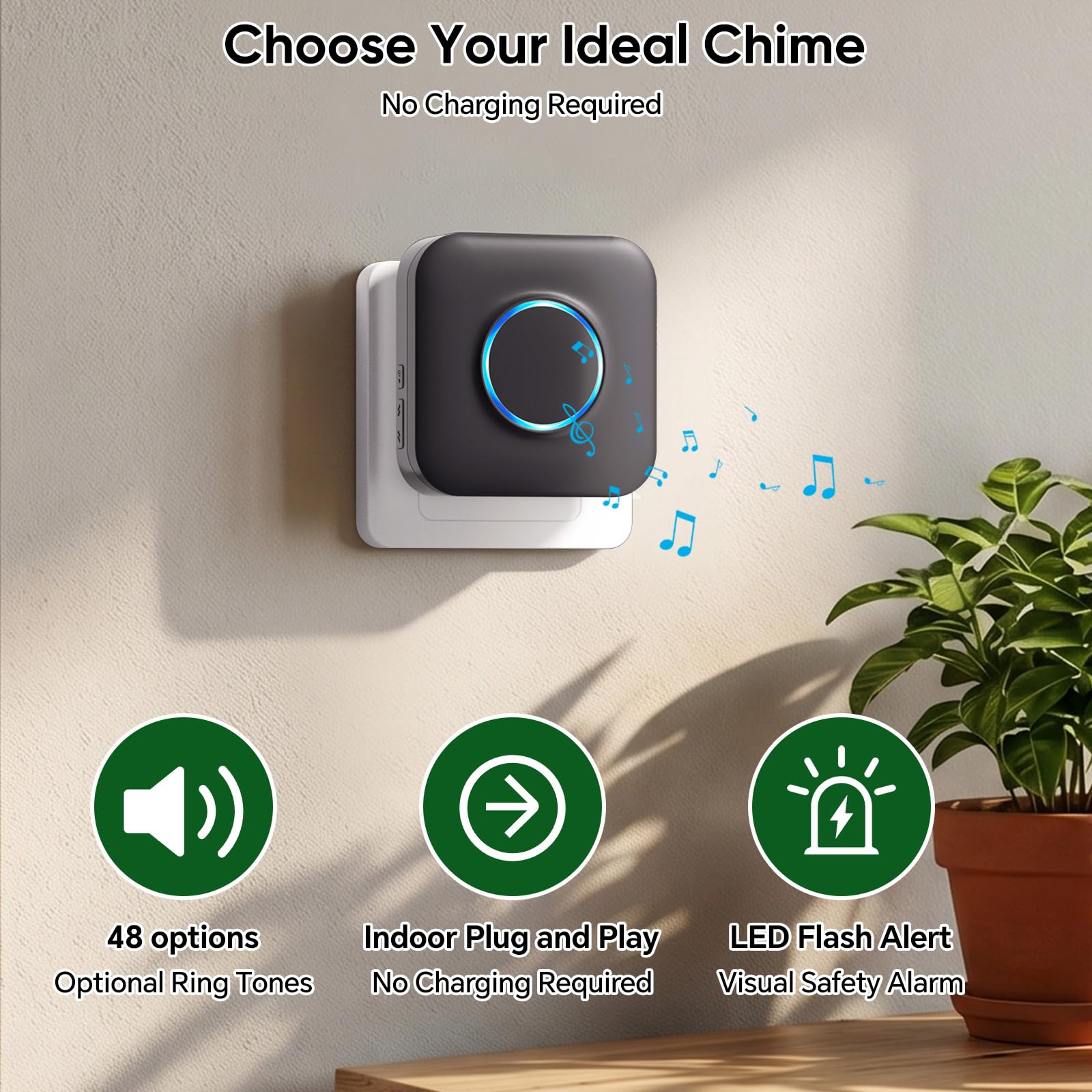 Alarma de entrada inalámbrica, sensor de movimiento resistente a la intemperie para exteriores y detector con rango de 600 pies, sistema de alerta de seguridad infrarrojo para microondas para entrada