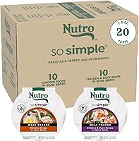 Vista 14 de Nutro So Simple Complemento de comida húmeda para perros, receta de pollo en caldo de huesos, bandejas de 2 onzas (10 unidades, paquete de 1)