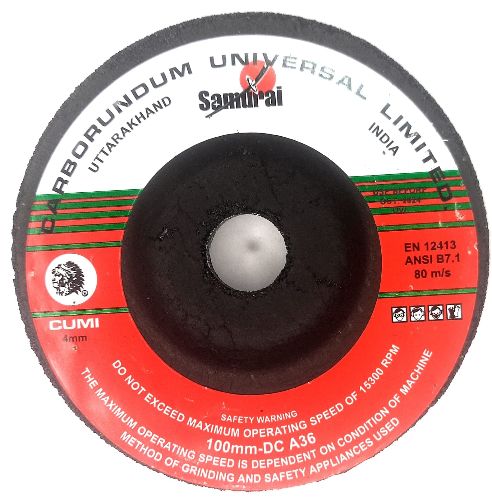 Grinding Disc Wheel By Carborandum Samurai For Metal Grinding D/C Wheel 4"Inch 100mm x 4mm x16mm Pack of 25 Wheels. -BY CUMI (B0C1L5Y62S) Amazon Price History, Amazon Price Tracker