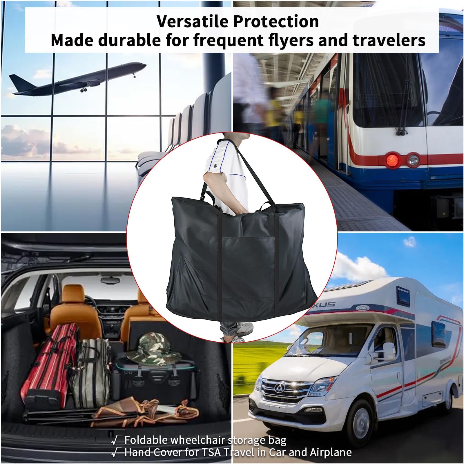 37 Inch Rollator Walker Travel Bag with 2 Medical Luggage Tag — Amazon image 8