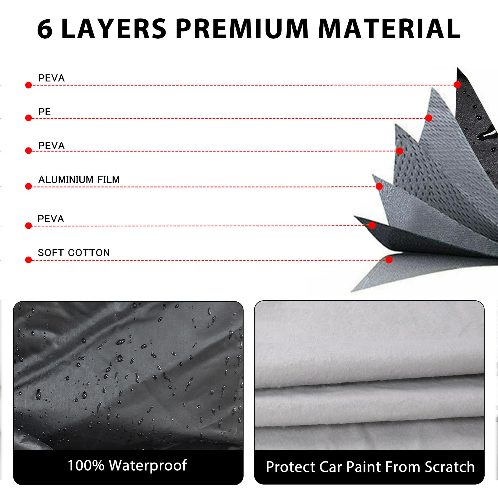 Funda Coche Exterior Compatible con Ligier JS50 JS60 2012-2025, Cubierta para Coche Impermeable, Coberturas Completas con Tira Reflectante