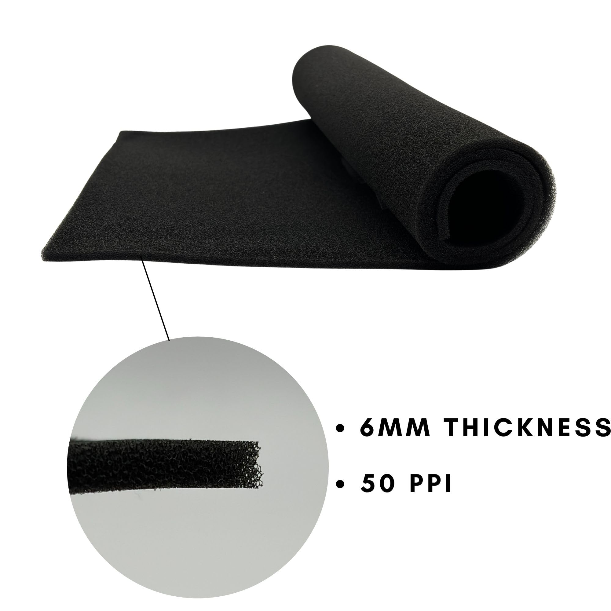 Filtro aria in schiuma 50 PPI 38 x 90 cm, spessore 6 mm, adatto per scooter, moto, quad, tosaerba, filtrazione airbox, purificatore d'aria