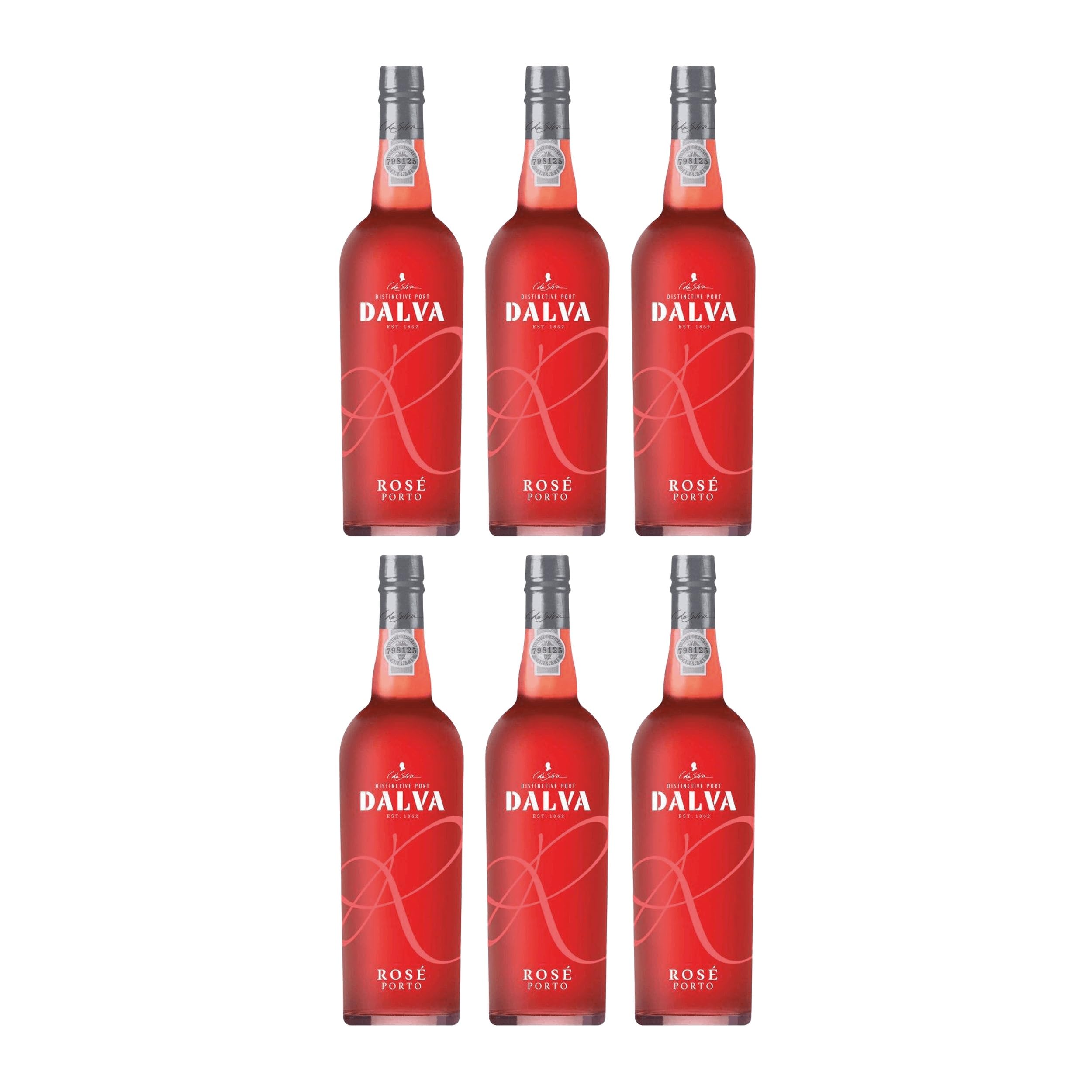 C. da Silva Dalva Port Rosé Portwein süß Portugal inkl. FeinWert E-Book (6 x 0.75 l)
