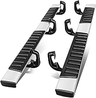 Vista 10 de Auto Dynasty Estribos compatibles con modelos 2007-2019 de Chevy Silverado GMC Sierra de cabina extendida, riel lateral de aluminio, estribo tipo