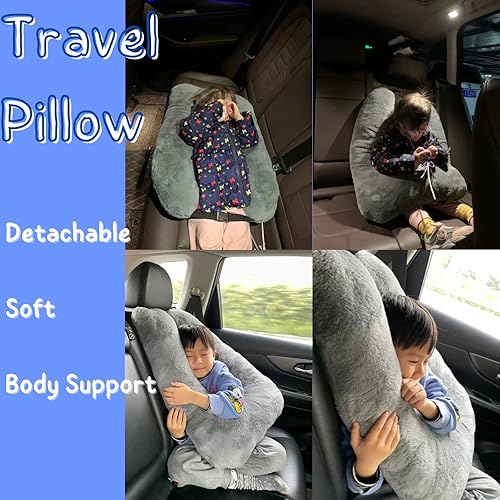 Miniatura 2 de Almohada de viaje para coche y avión, almohadas de lectura para viajes de larga distancia, lavable suave para niños y adultos, almohada cervical