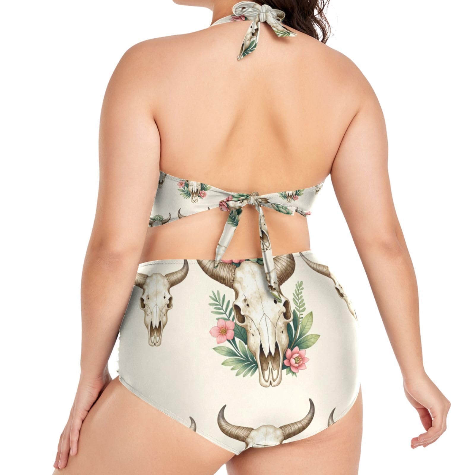 FRODOTGV Curvy damskie dwuczęściowe zestawy kąpielowe L-4XL