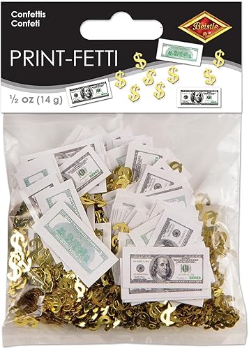 Miniatura 2 de Beistle Estampado Big Bucks Fetti
