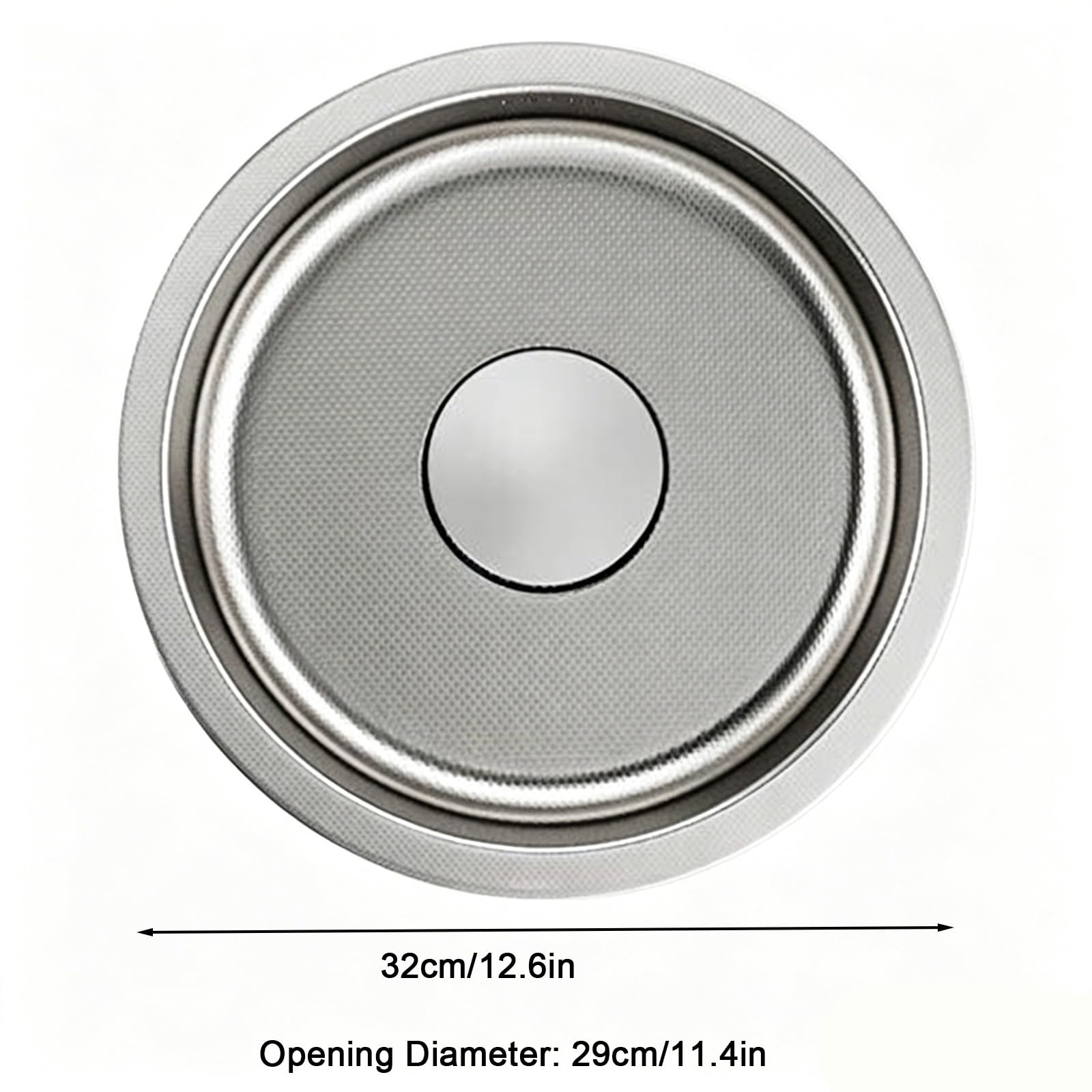 Fregadero de cocina para caravana, fregadero redondo con grifo, acero inoxidable 304, diseño de caída para caravana, cámper, barco, arandela perfecta (42 cm)