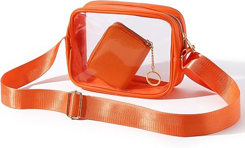 Miniatura 8 de TOBVZOO Bolsa transparente aprobada para estadios, bolsas cruzadas transparentes para mujeres y hombres, bolso transparente para conciertos,