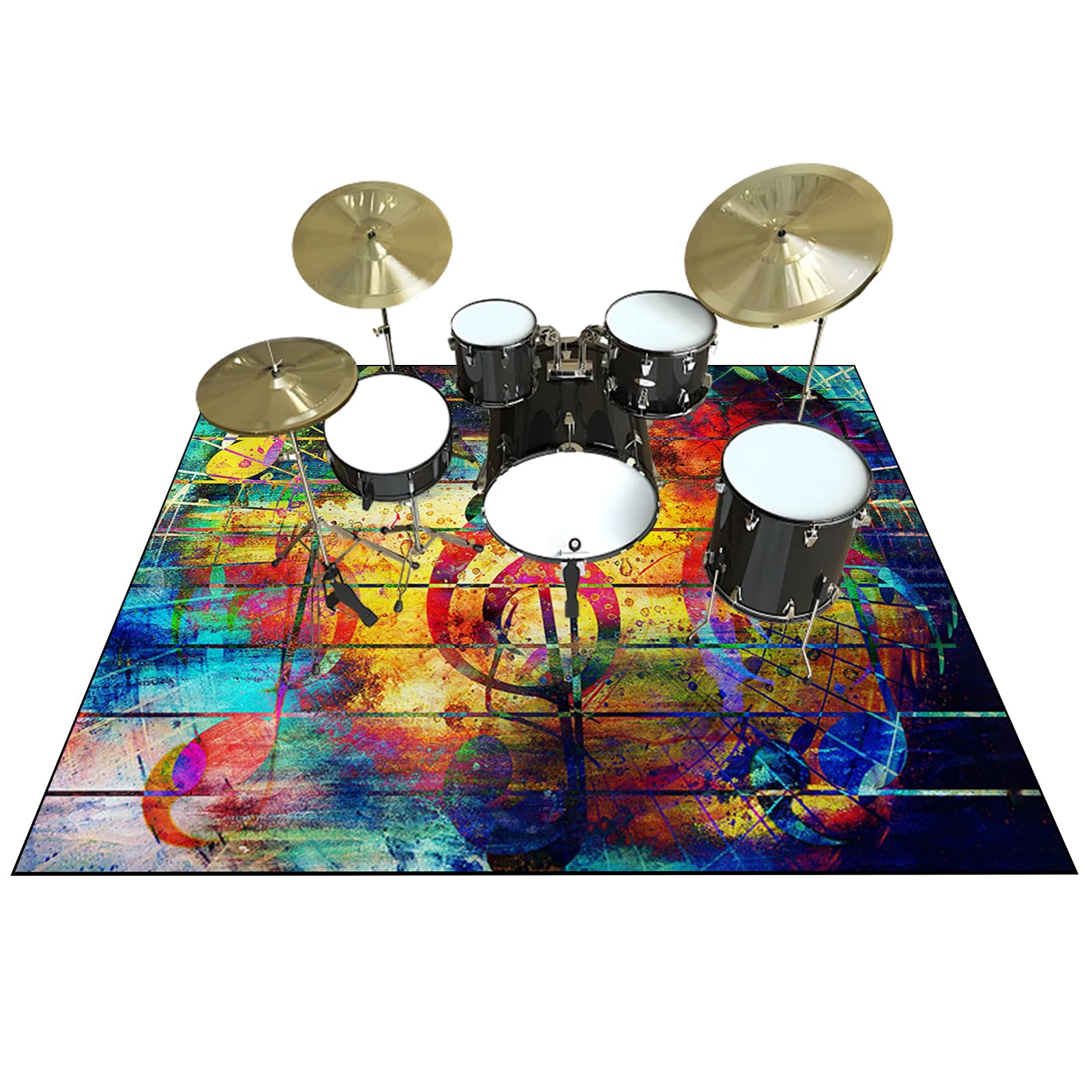 Dźwiękoszczelna mata bębnowa mata do perkusji i perkusji 130 x 100 cm mata ochronna do baterii elektronicznych mata podłogowa do instrumentów muzycznych mata perkusyjna akustyczna
