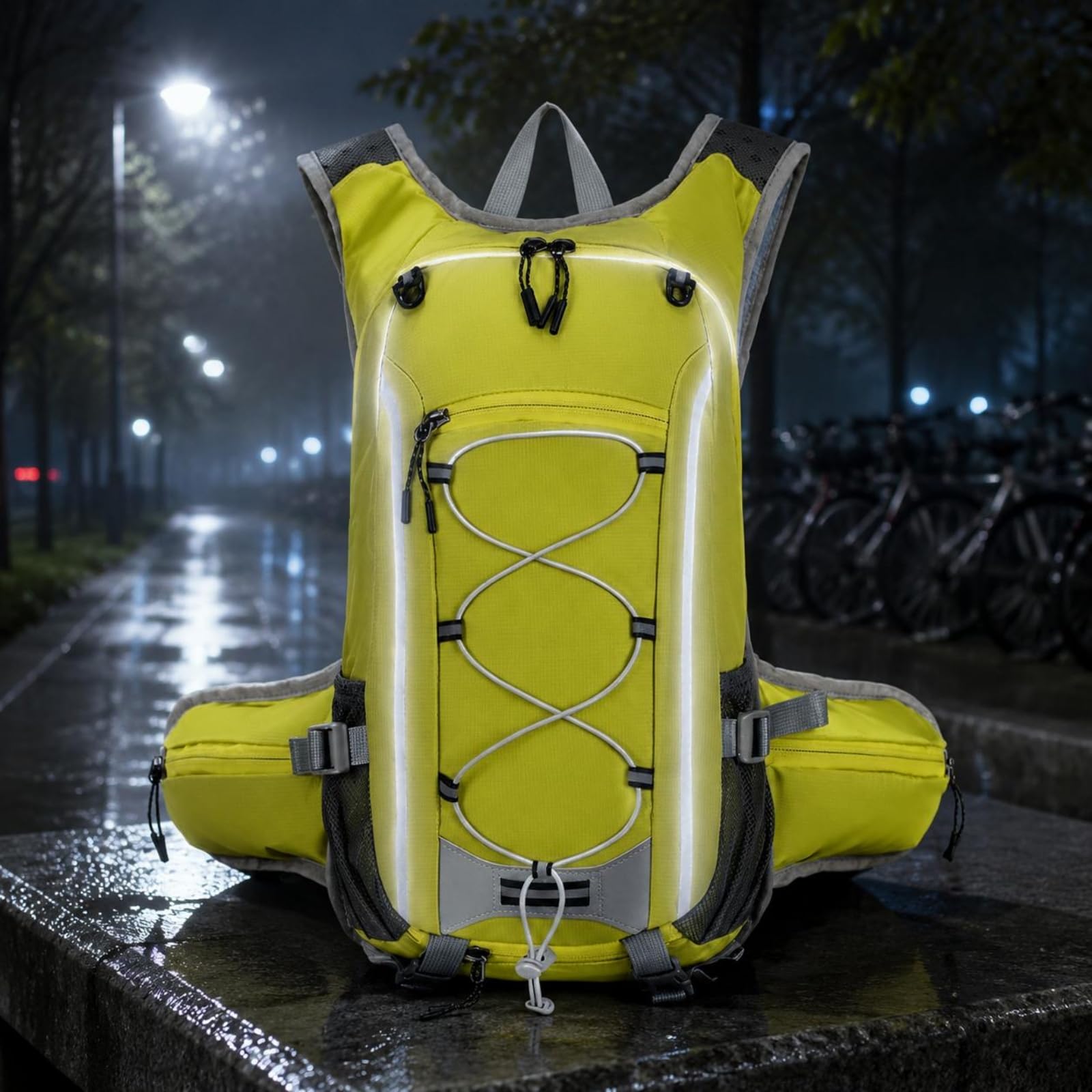 Milageto Zaino da Montagna con Supporto Ergonomico Zaino da Trekking Leggero Traspirante per Alpinismo, Verde, Verde Limone