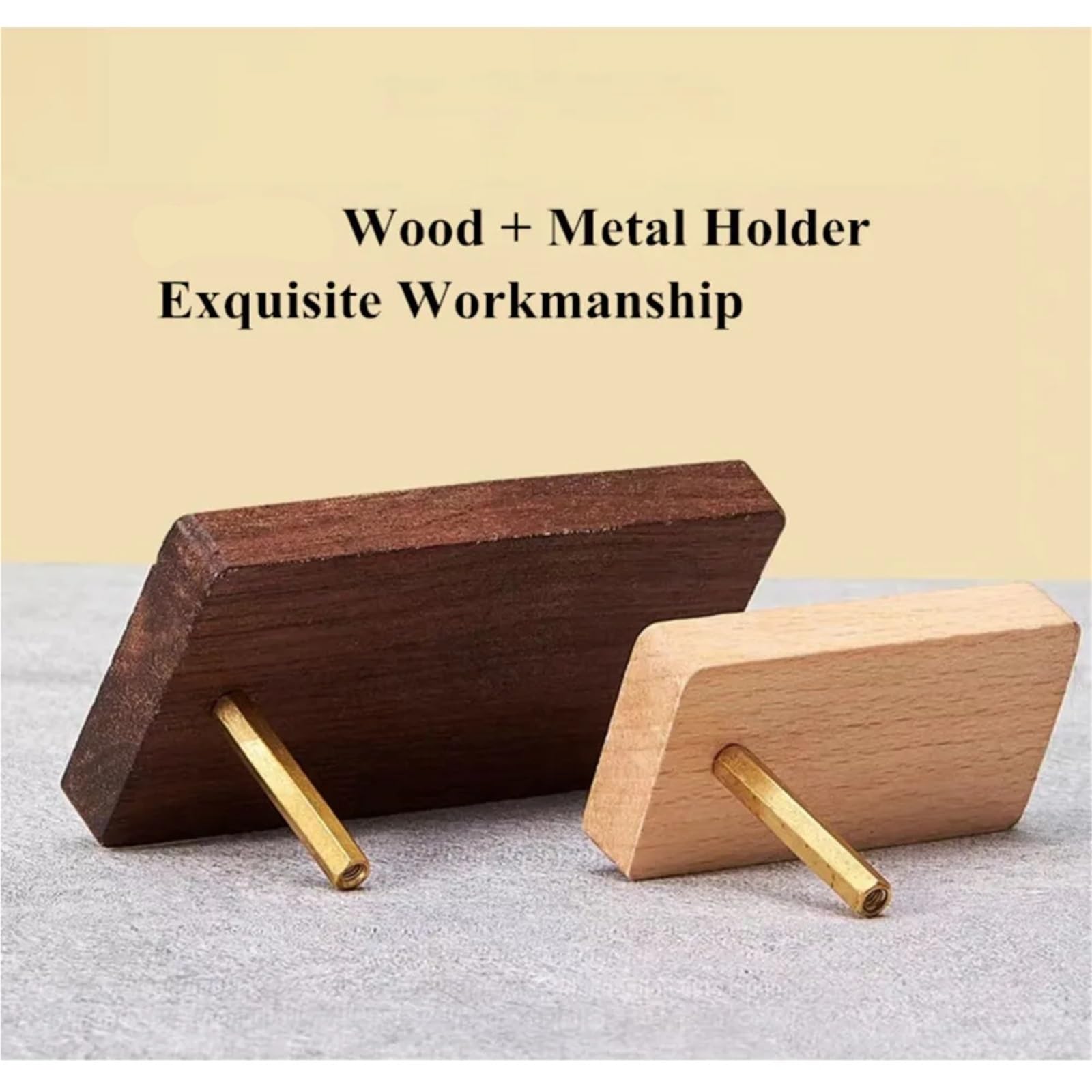 Lot de 2 petites étiquettes de prix en bois pour bijoux et boulangerie - Hêtre 60 x 30 mm