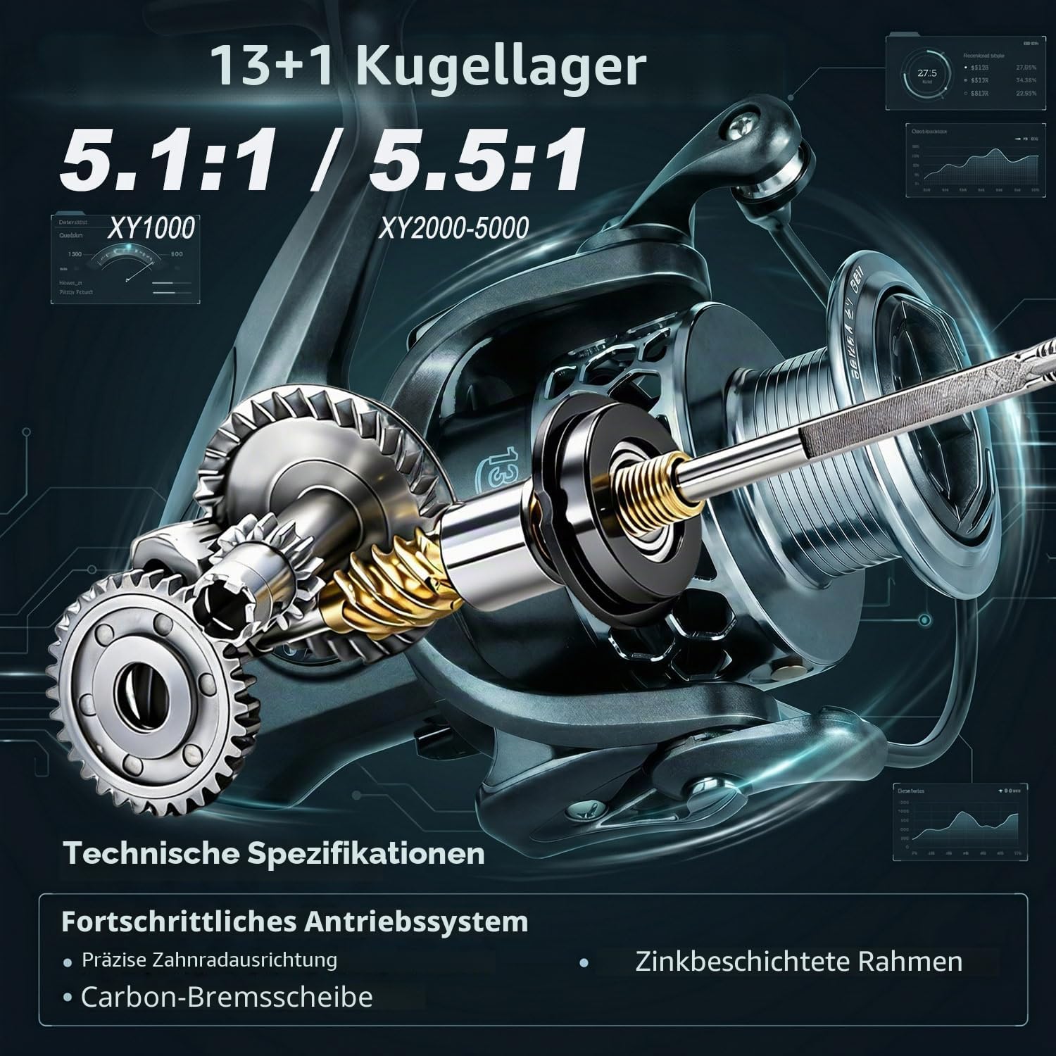 Sougayilang Spinning Angelrute und Spule Combos Tragbare Teleskop-Angelrute Spinnrollen für Reisen Salzwasser Süßwasser Angeln…