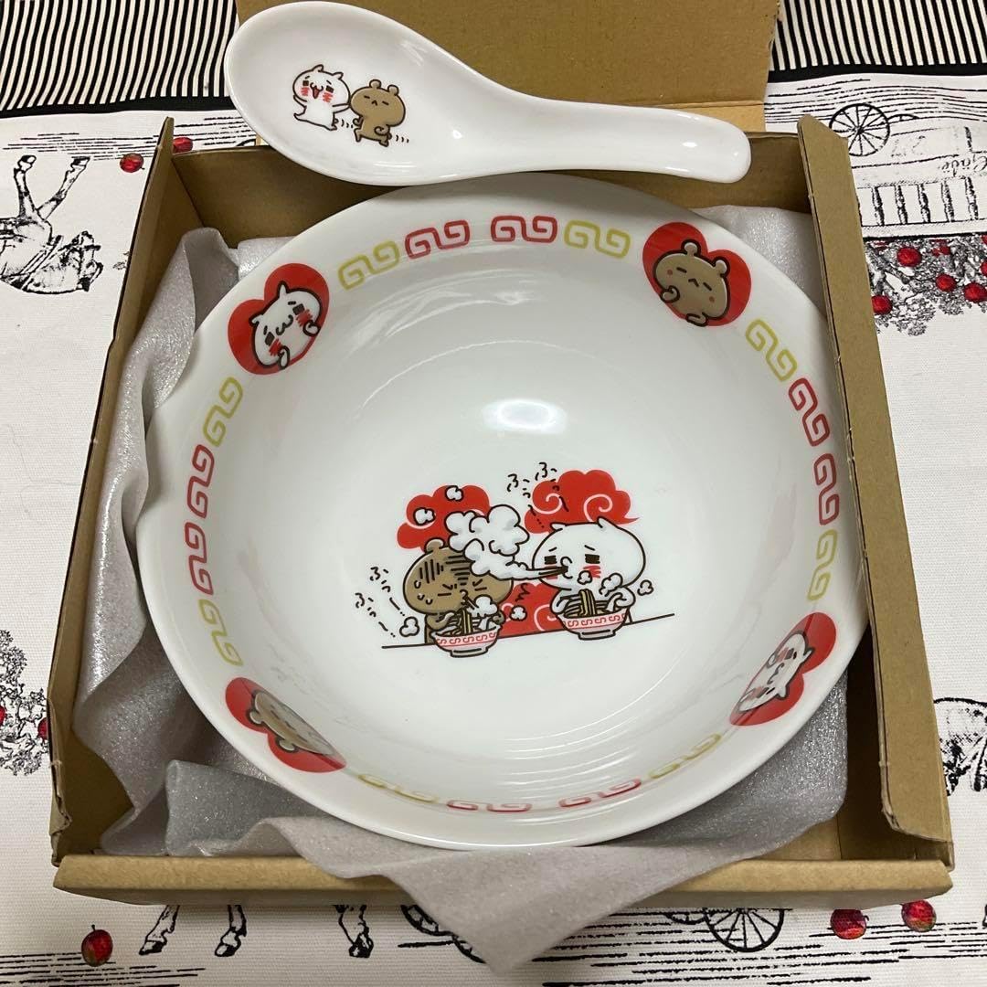にこ！ 日本製 完売品 愛しすぎて大好きすぎる。 ラーメン皿 れんげ付きレア