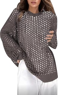 OIUHJN Sweater Women's Plain Crochet Cardigan for Women with Shoulderless Hollow Round Neck Knitted Jumper Women's Pullover Elegant Knitted Jumper Women's Oversize Pullover Women Black