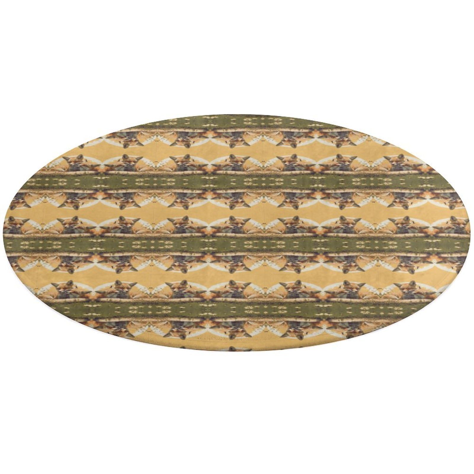 Alfombra pequeña lavable con diseño de zorros resistente para uso doméstico