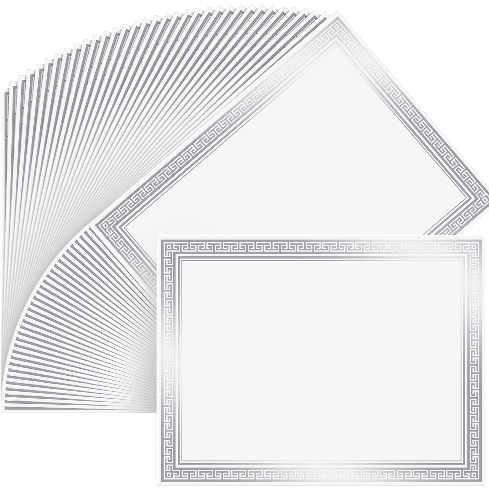 Affrolling 100 piezas de papel de diploma de certificado de 8.5 x 11 pulgadas, cartulina en blanco para certificado de graduación, papel para imprimir certificados de premios, papel de certificado