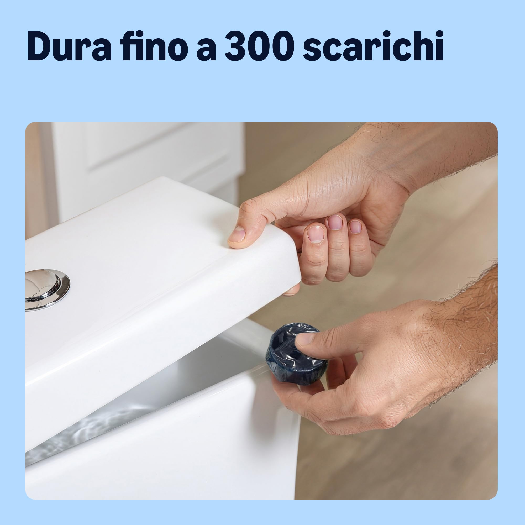 by Amazon Blocco per cassetta WC, 1 pezzo, colore: blu