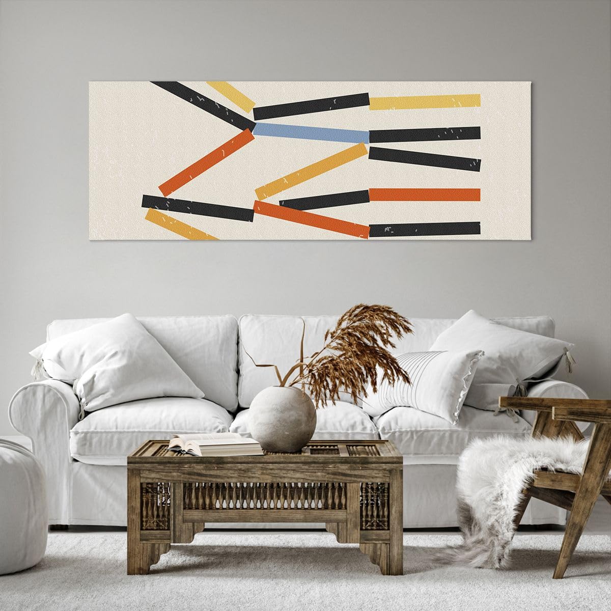 Lienzos decorativos Minimalismo Inconformista Contemporáneo Cuadro Sobre Lienzo Moderno 140x50cm Cuadros Decoracion Salon Dormitorio Cuadros Pared Imágenes Grande XXL Wall Art Prints AB140x50-5897
