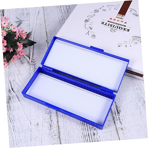 Miniatura 8 de Microscope Slide Organizer 50-Piece Slide Storage Box Lid Easy to Clean Navy Blue for Pathology