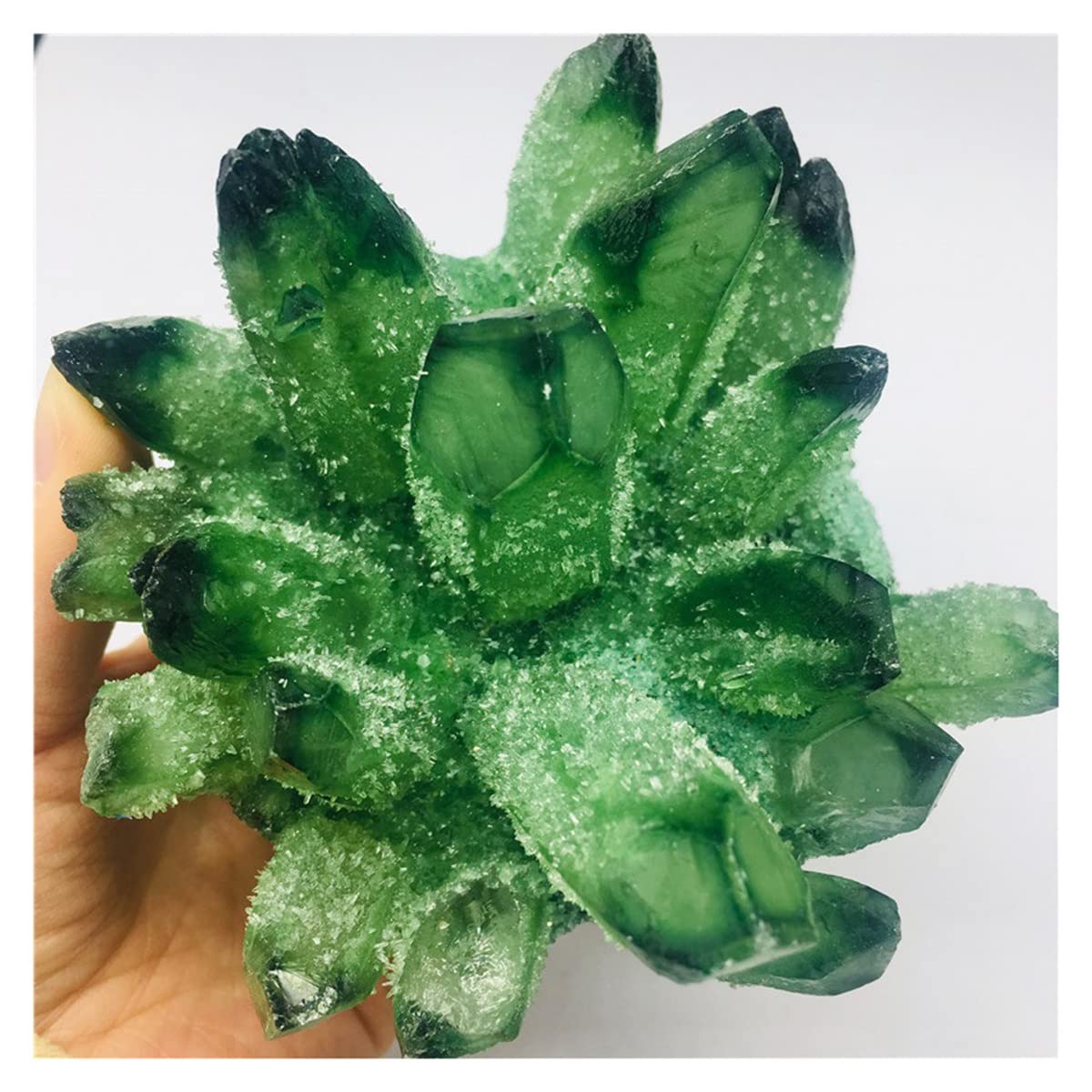 Cuarzo Verde Cristal Natural de 500g en Racimo Regalo Original de Decoración