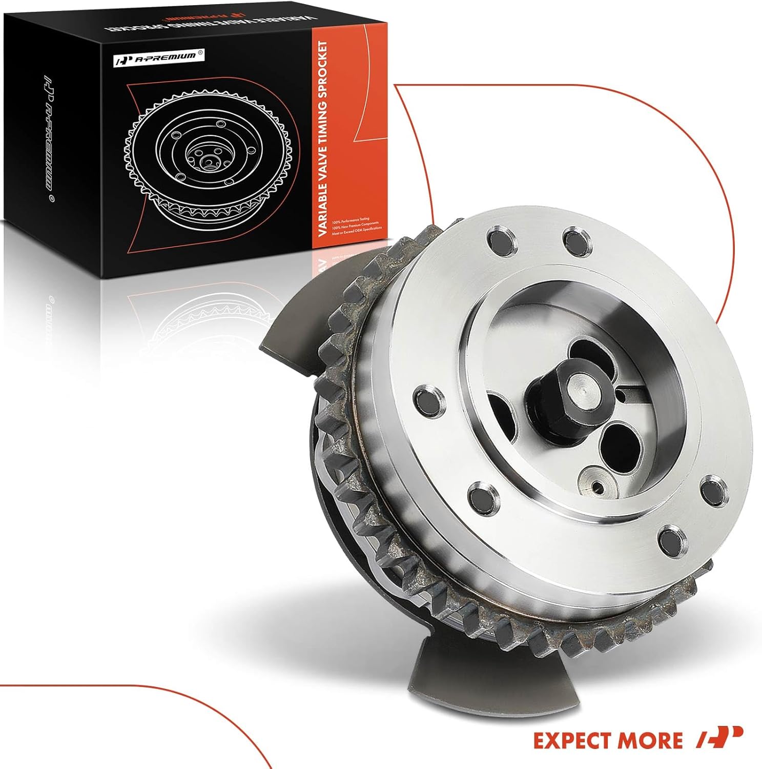 A-Premium Intake Engine Variable Valve Timing (VVT) Sprocket Gear Camshaft Adjuster Phaser Compatible with Land Rover Range Rover, Range Rover Sport, 2010-2018, 5.0L