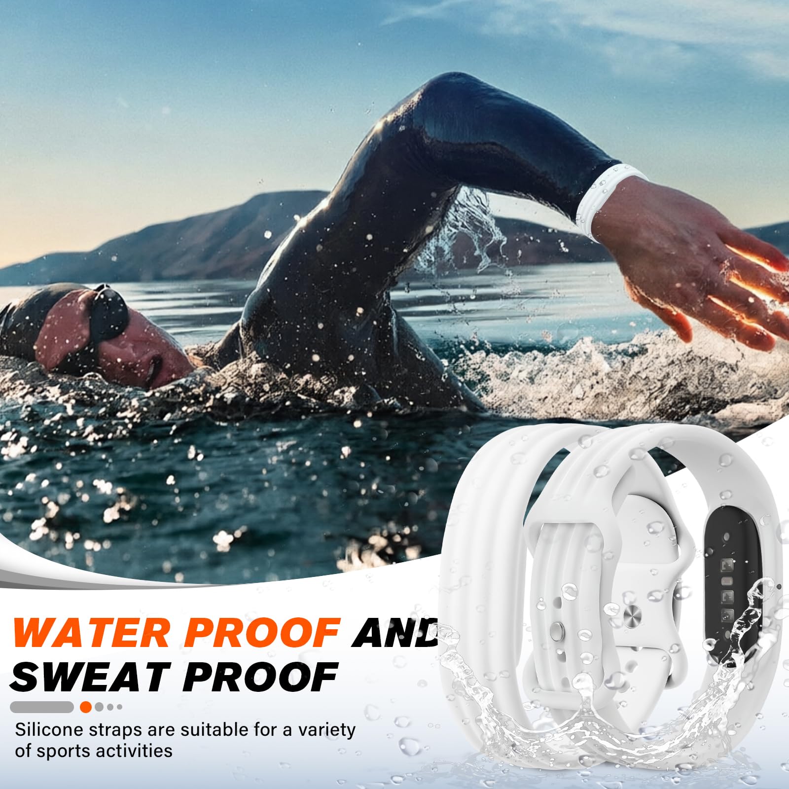 Bracelets en silicone compatibles avec Google Fitbit Air