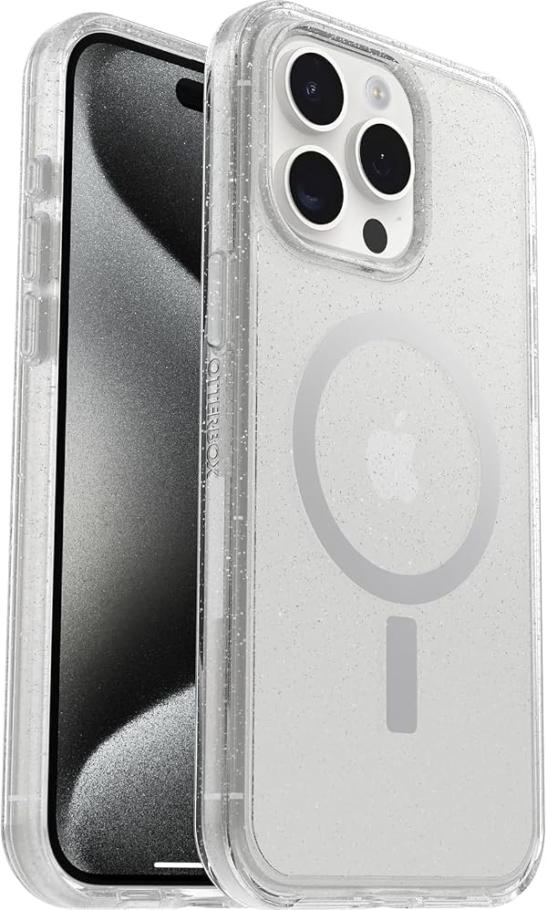 OtterBox iPhone 15 Pro Max (ONLY) Symmetry Series+ Case - Startdust, Snaps to MagSafe, Ultra-Sleek, Raised Edges Protect Camera & Screen - Non-Retail Packaging Stardust by OtterBox - Used condition - US$21.59