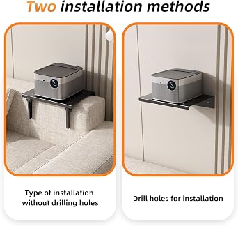 No Drilling Metal Projector Mount,Projector Shelf for Sofa and Bedside