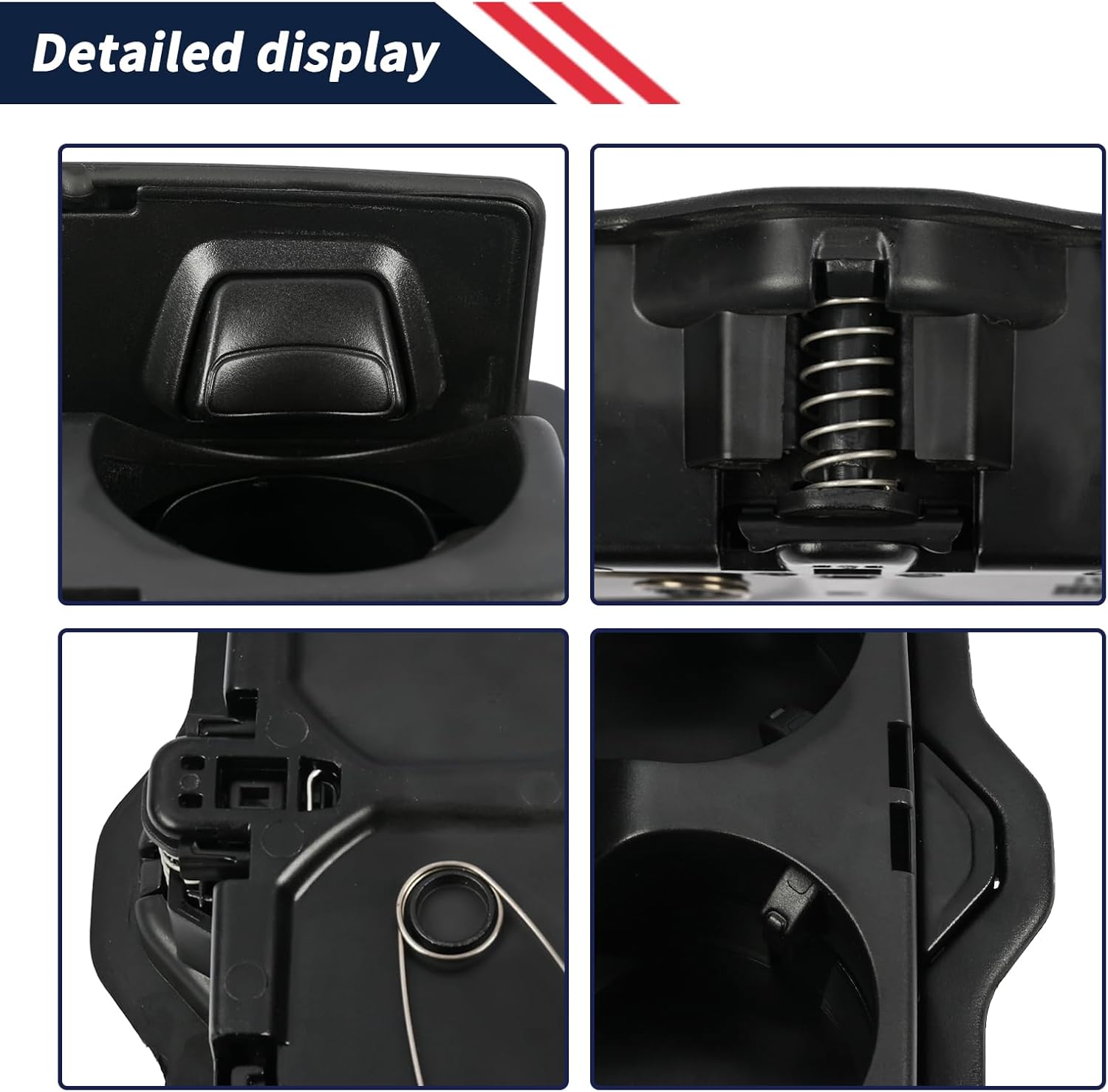 Center Console Cup Holder Stable 4M0885995A Compatible with Audi A3 Q2 Q3 Q5 Q7 SQ7 Q8 2016-, Rear Seat Armrest Cup Holder, Black