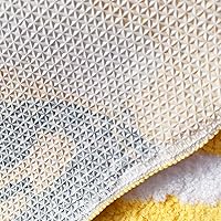 Vista 6 de UKELER Alfombra de baño suave de limón amarillo para niños, antideslizante, absorbente, lavable, peluda, decoración de dormitorio de niños, tapete