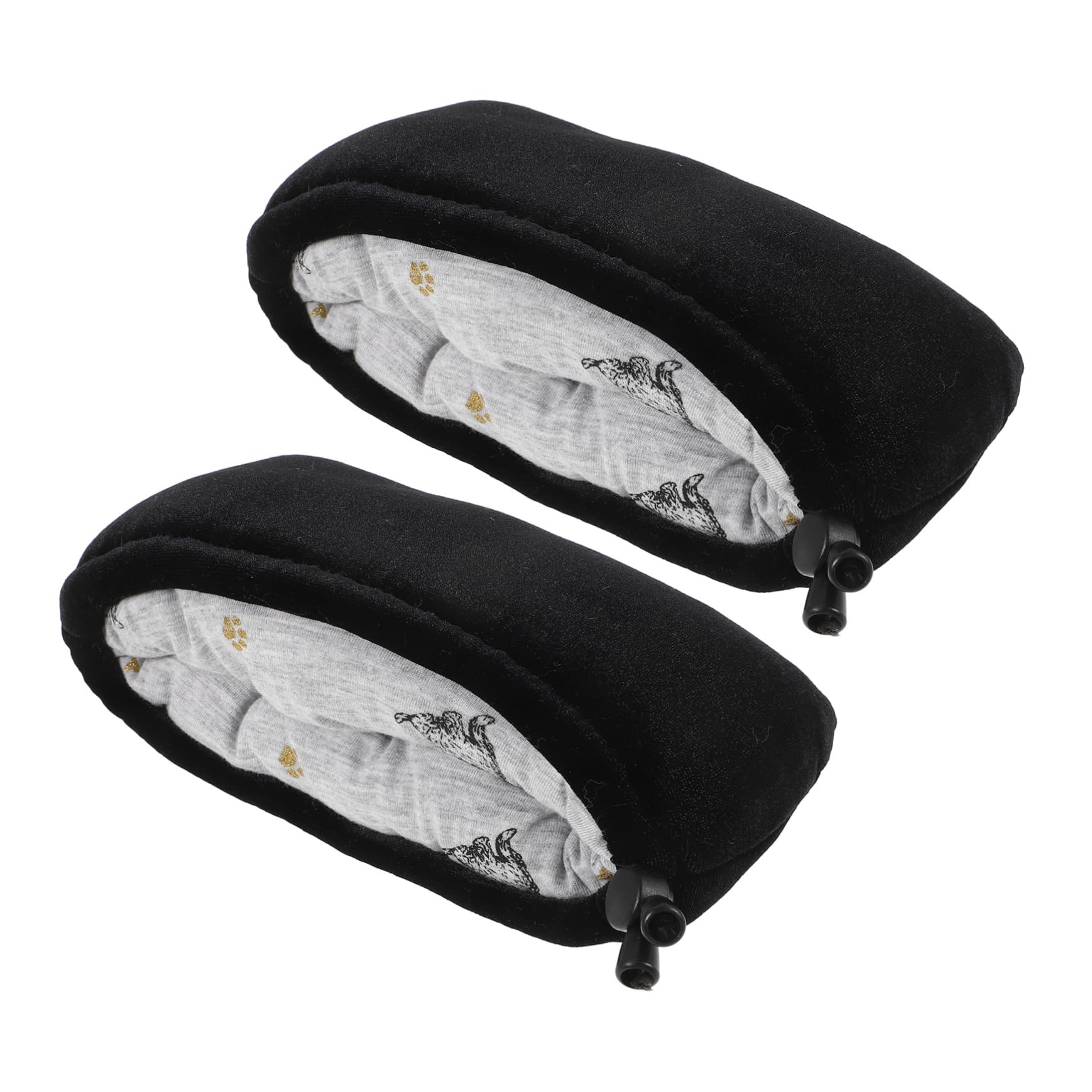 5 Pares De Muletas Para Axilas Fundas De Cojín Para Muletas Cómodas Y Gruesas Ligeras Y Reutilizables De Terciopelo Negro