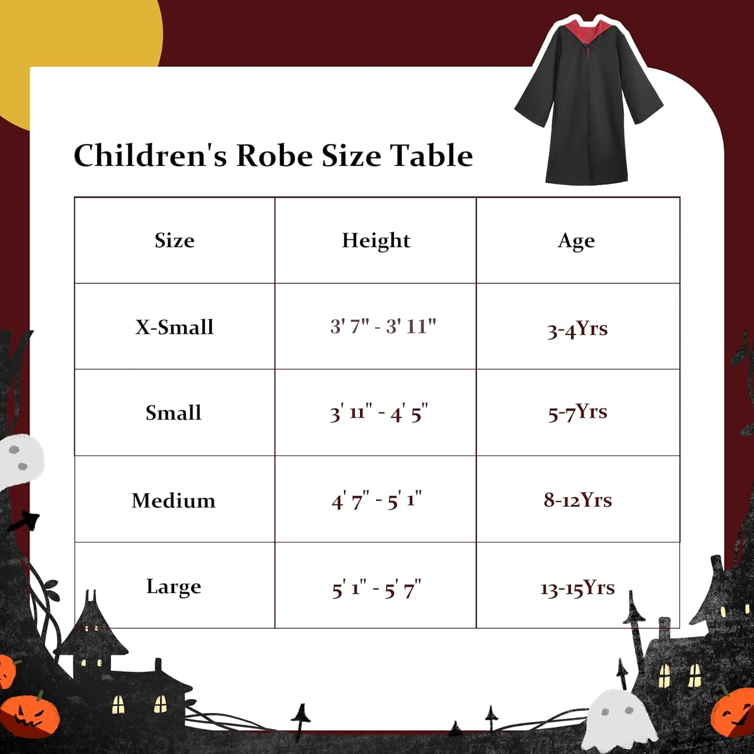 Wizard Costume for Kids 3-15, Wizard Robe with Dress Up Set for Halloween Cosplay Party