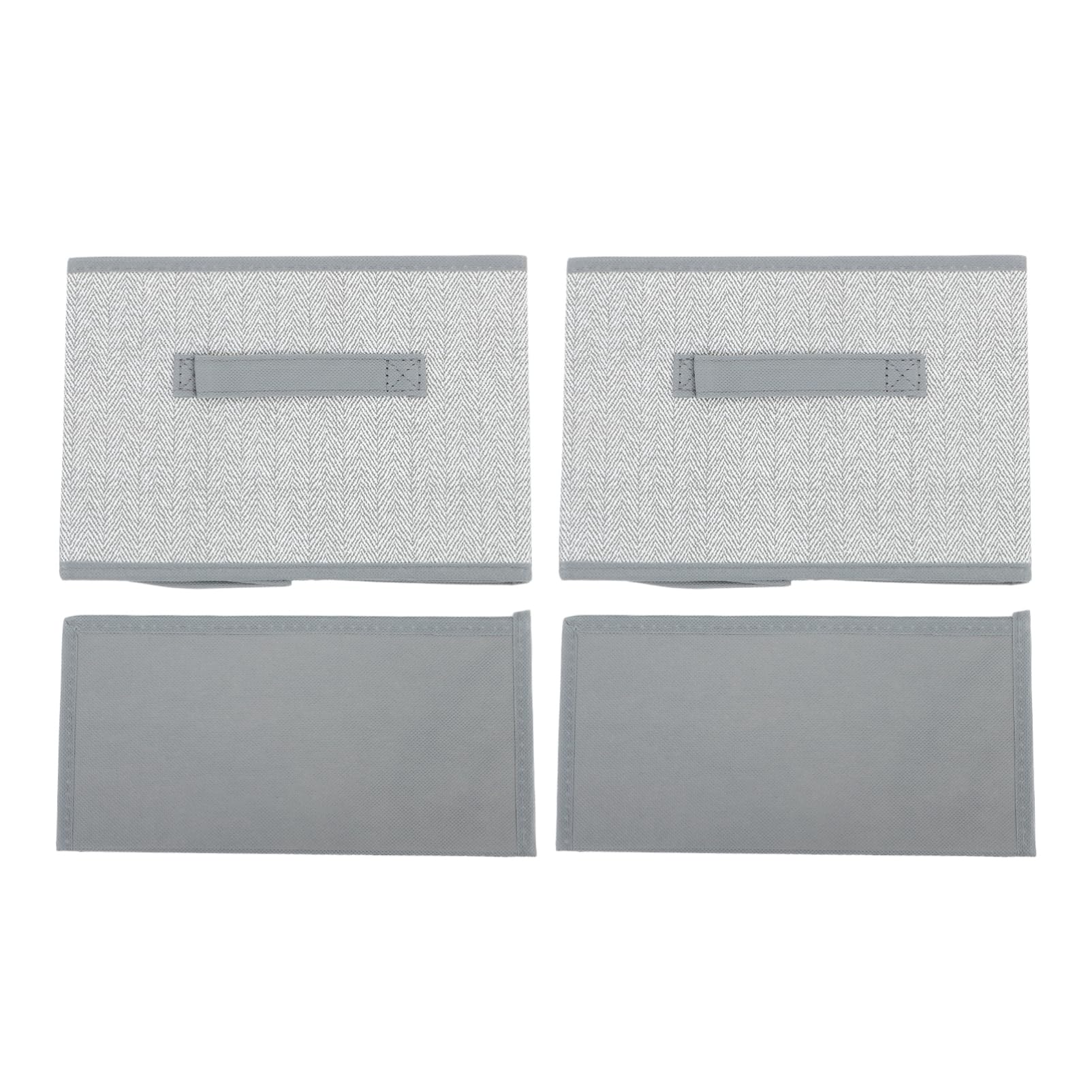 Scatola di Immagazzinaggio per Armadio 16l, 2 Pezzi Grigio