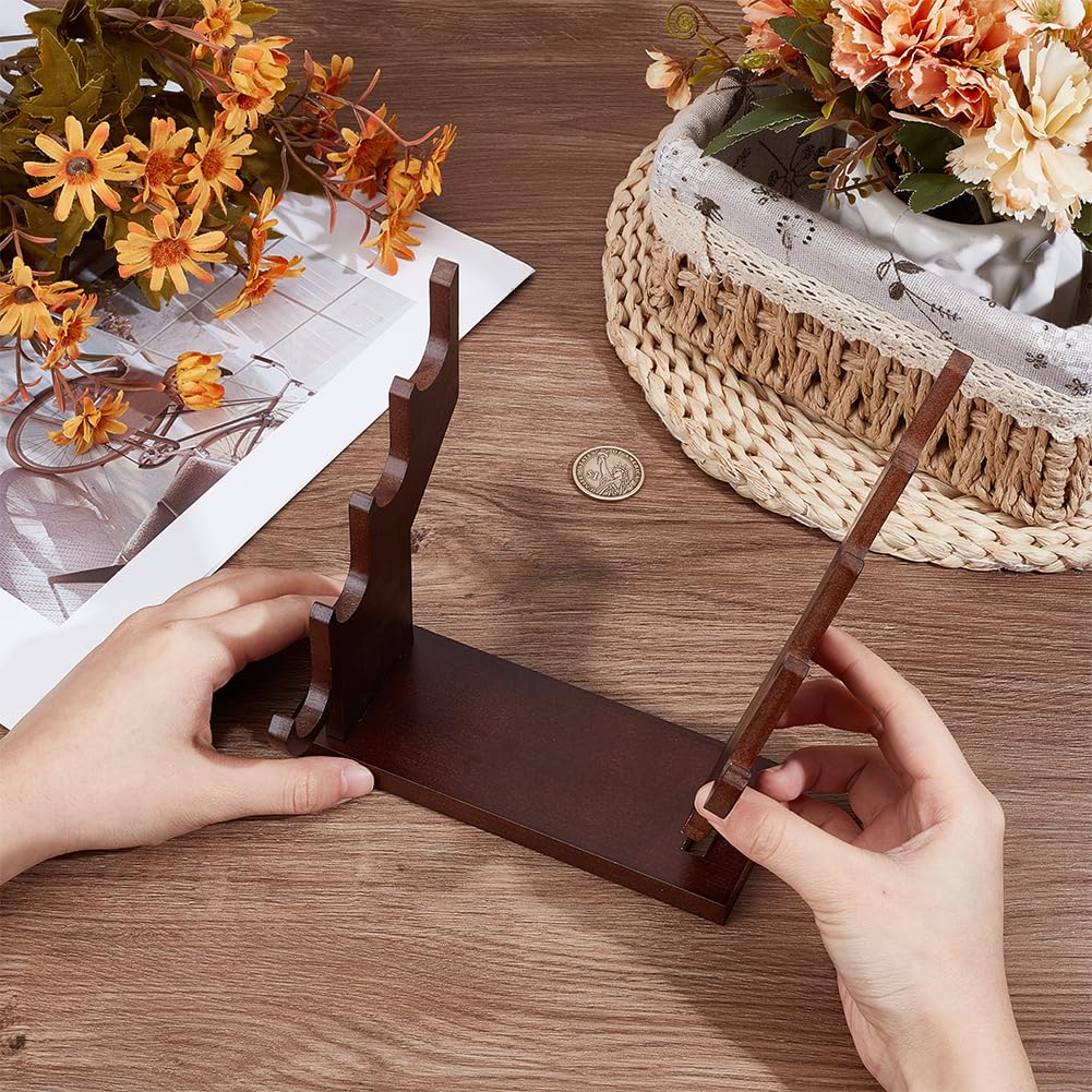 Supporto Per Bacchette Magiche In Legno - Espositore 3 Livelli 14x5x13cm, Nero - Foto 4