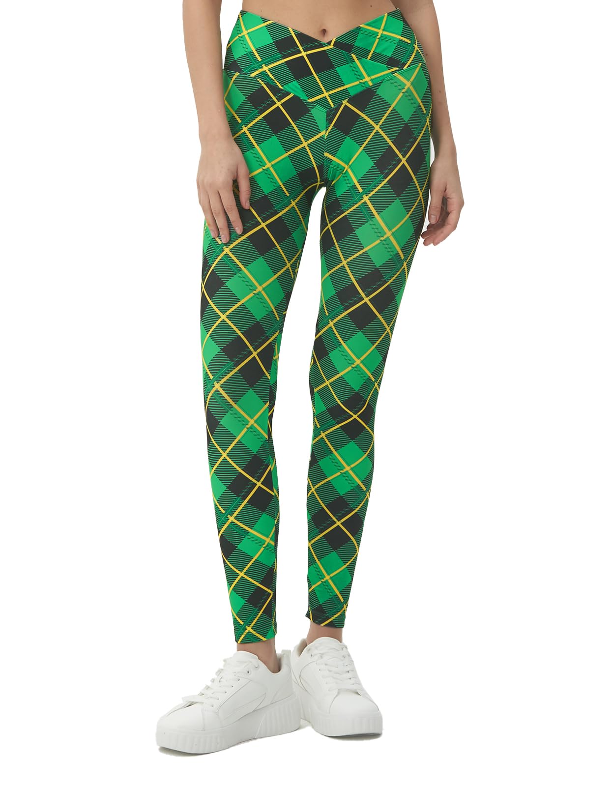 sissycos Women's Christmas Halloween Crossover Leggings High Waisted