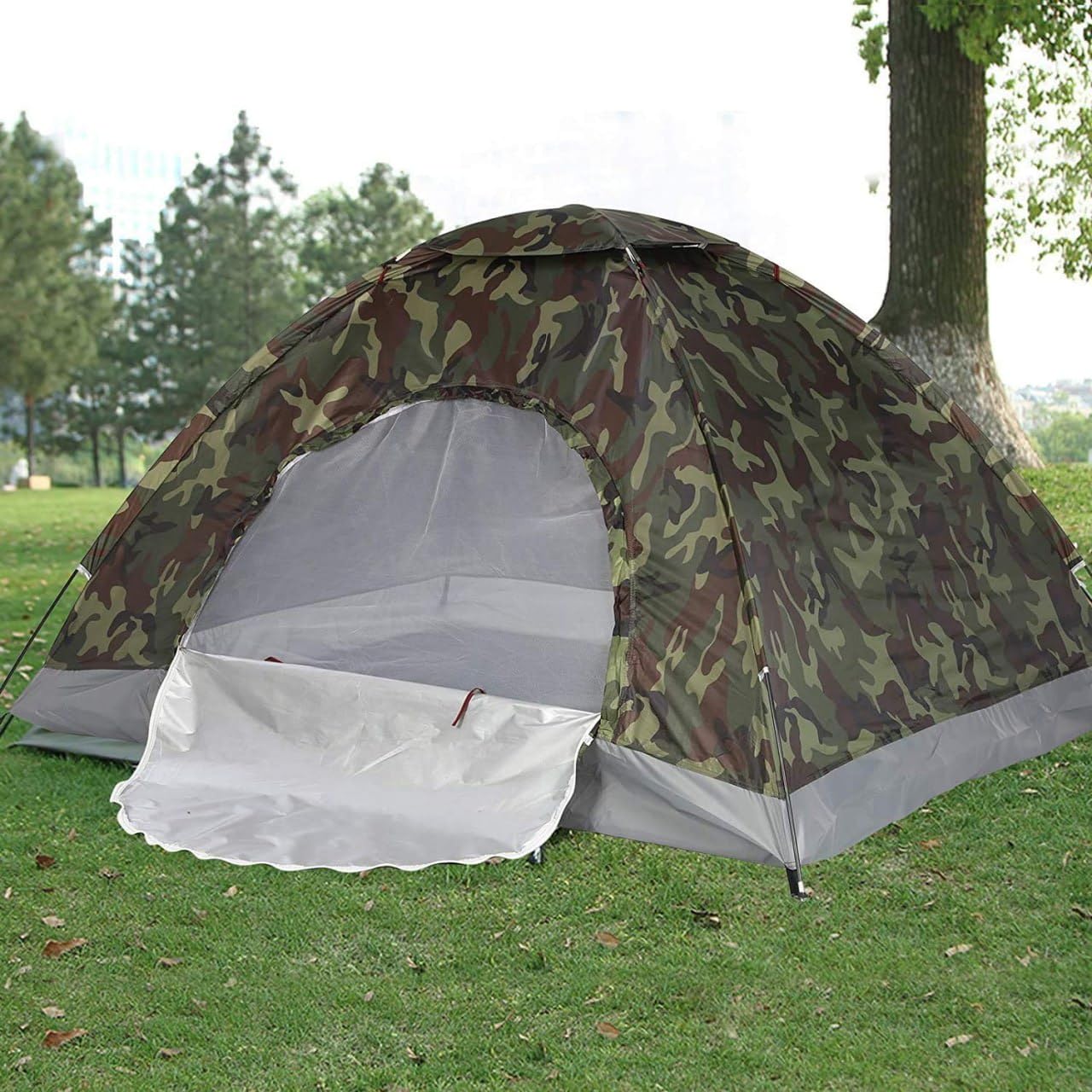 Military Tent House-6 Person Waterproof Foldable Hiking Dome Camping Tent with Carry Bag, Heavy Wind, Storm Proof Campers for Outdoor Beach, Travelling, Picnic Army Tent Size: 220X250X150cm-image-43